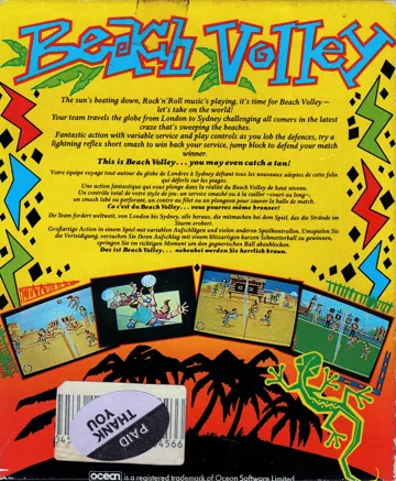 Beach Volley box cover back